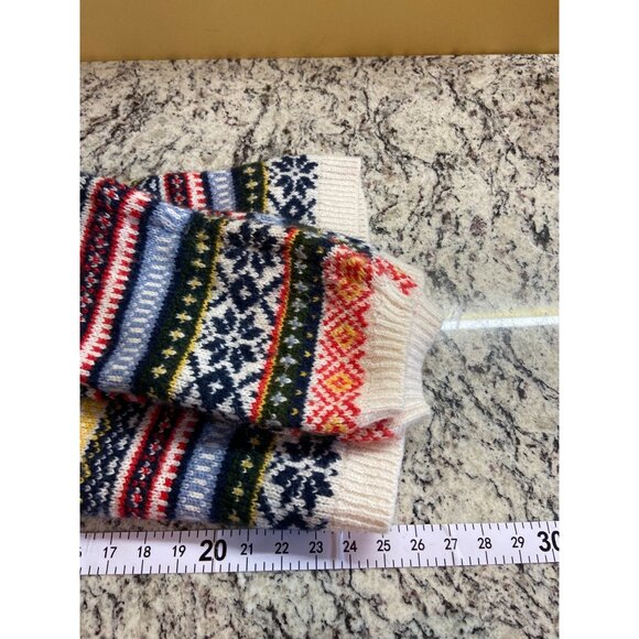 Old Navy Fair Isle Knit Sweater L Tall Multicolor Retro Preppy Winter Old Money - Picture 8 of 8